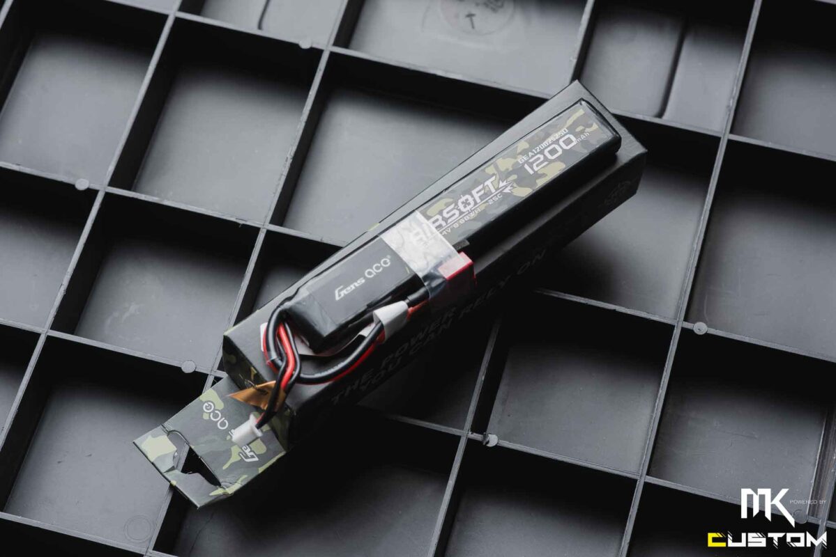 Batterie Lipo Gens Ace 3S 1200mAh 11.1V - Pour Airsoft M4, HK416 - Prise Deans T - Rechargeable Haute Performance
