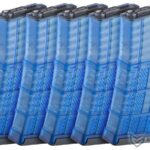 EMG 190rd Lancer Systems Licensed L5 AWM Airsoft Mid-Cap Magazines (Color: Azul / Pack of 5)
