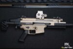 FN Herstal-Licensed SCAR-SC Compact Airsoft AEG BLOWBACK - TAN (Version: + Mira) - Imagen 2