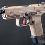 EMG -Canik x Salient Arms TP9 Elite Combat Airsoft Training Pistol Licensed by Cybergun / EMG (Color: Tan)