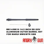 ANGRY GUN - MK14/MK16 DD GOV ALUMINIUM OUTER BARREL SET SERIES FOR MARUI MWS/MTR GBB 14.5" - Imagen 5