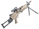 Cybergun FN Licensed M249 MINIMI "Featherweight" Airsoft Machine Gun (Model: Para / Tan / <350 FPS) - Imagen 3