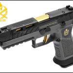 Parabellum - P320 SPECTRE COMP AIRSOFT GBB Pistol (Aluminum Slide & Barrel & Compensator /Black Slide + Gray Grip) /PB