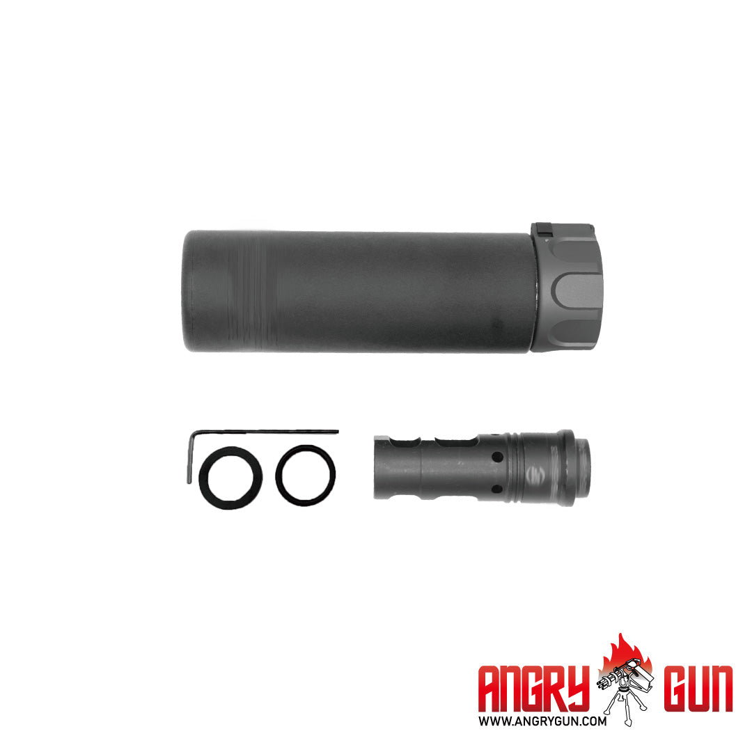 556-min_BLK_01 ANGRY GUN - SOCOM556 Mini dummy silencer 2026 edition BLK - Imagen 1