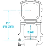 YAN - Aimpoint ACRO 1.57" / 1.93" LEAP /03 QD Mount Black - Imagen 7