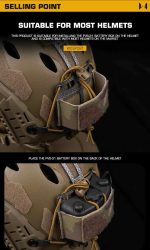 WS - Helmet NVG battery pouch - Imagen 4
