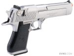 Cybergun x Magnum Research Desert Eagle .50AE Select-Fire Gas Blowback Airsoft Pistol - WE-Tech (Color: Silver / x3 Mags) - Imagen 5