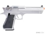 Cybergun x Magnum Research Desert Eagle .50AE Select-Fire Gas Blowback Airsoft Pistol - WE-Tech (Color: Silver / x3 Mags) - Imagen 3