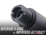 Angel Custom - Barrel Extension Stabilizer w/ O-Ring for Airsoft Rifles ( 14mm Negative Threading) - Imagen 2